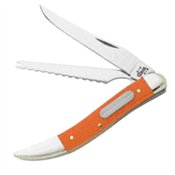 Case Knives 6205 Fishing Pocket Knife with Orange G10 Handles