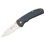 Columbia River Knife & Tool 1080Q Kommer Full Throttle Framelock Knife with Blue Handles
