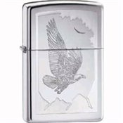 Zippo Lighters 19089 Birds of Prey Logo Zippo Lighter with Polished Chrome Finish