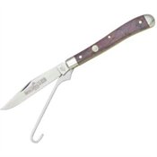 Queen Knives 24BEMB Bird Hook Slim Trapper Pocket Knife with Birdseye Maple Handles