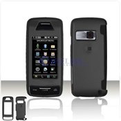 Solid Black RUBBER FEEL SOFT GRIP Case Cover for Brand LG Voyager VX10000 VX-10000 Protective Cell Phone Hard SNAP-ON