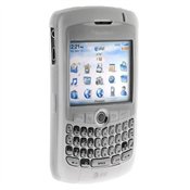 Blackberry 8300 Curve PDA Accessory Bundle Kit- Transparent Clear Silicone Skin Case + Premium Reusable LCD Screen Guard Protector with Lint Cleaning