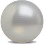 Max Fitness 65cm Exercise Ball with Foot Pump (Pearl White)