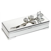 Godinger Silver-Plated Jewelry Box with Rose