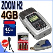 Zoom H2 SD Digital Recorder Samson ZoomH2 BigVALUEInc 4GB + AA Saver Accessory Bundle Brand New USA!