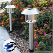 12 Stainless Steel Solar Landscape Lights Lightings 2 LEDs Advanced Store. No Bonus included.