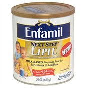 Enfagrow Next Step Lipil Milk-Based Infant Formula for Infants & Toddlers, Iron Fortified (Case Pack, Six-24 Ounce Cans)