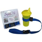 SippyPal - Velcro Free, Glass/Plastic Baby Bottle & Sippy Cup Holder - Blue