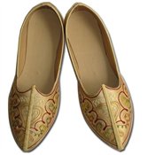 Embroidered Punjabi Shoe With Tilla Work For Men