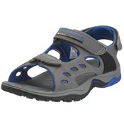 Boy's Merrell Chamelon Sandal, 11, B, Pewter/Blue