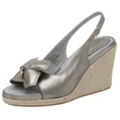 Me Too Women's America Slingback Wedge,Pewter Metallic,8 M