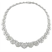 18k White Gold 64 3/8ct TDW Diamond Necklace