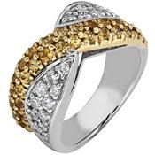 18k Gold 5/8ct TDW Diamond Sapphire Cocktail Ring