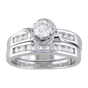 14k White Gold & Diamond Wedding Ring