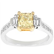 18k Two-tone Gold 1 5/8ct Diamond Engagement Ring