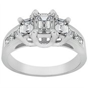 14k Gold 2ct TDW Emerald/ Diamond Engagement Ring