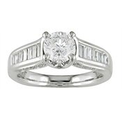 14k White Gold 1-1/2ct TDW Diamond Engagement Ring