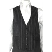 Dolce & Gabbana Men's Grey Stripe Wool Vest