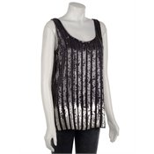Laundry by Design Women's Silk Chiffon Sequin Tank