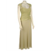 Patra Women's Metallic Mesh and Chiffon Dress