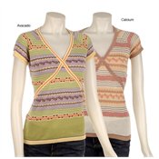 Shu Shu Women's Crossover Wrap Sweater